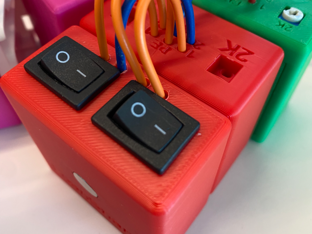 modular electronics box with din rail holder