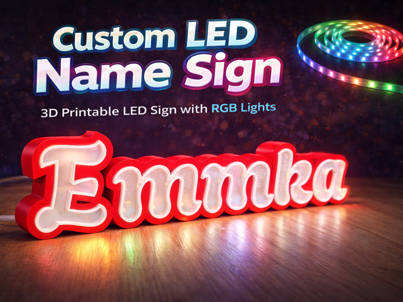 Emmka LED Name Sign (RGB Ready)