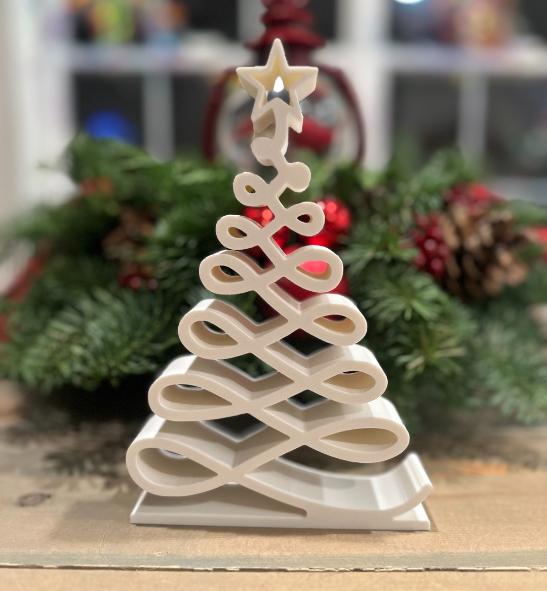 Ribbon Christmas Tree desktop decoration
