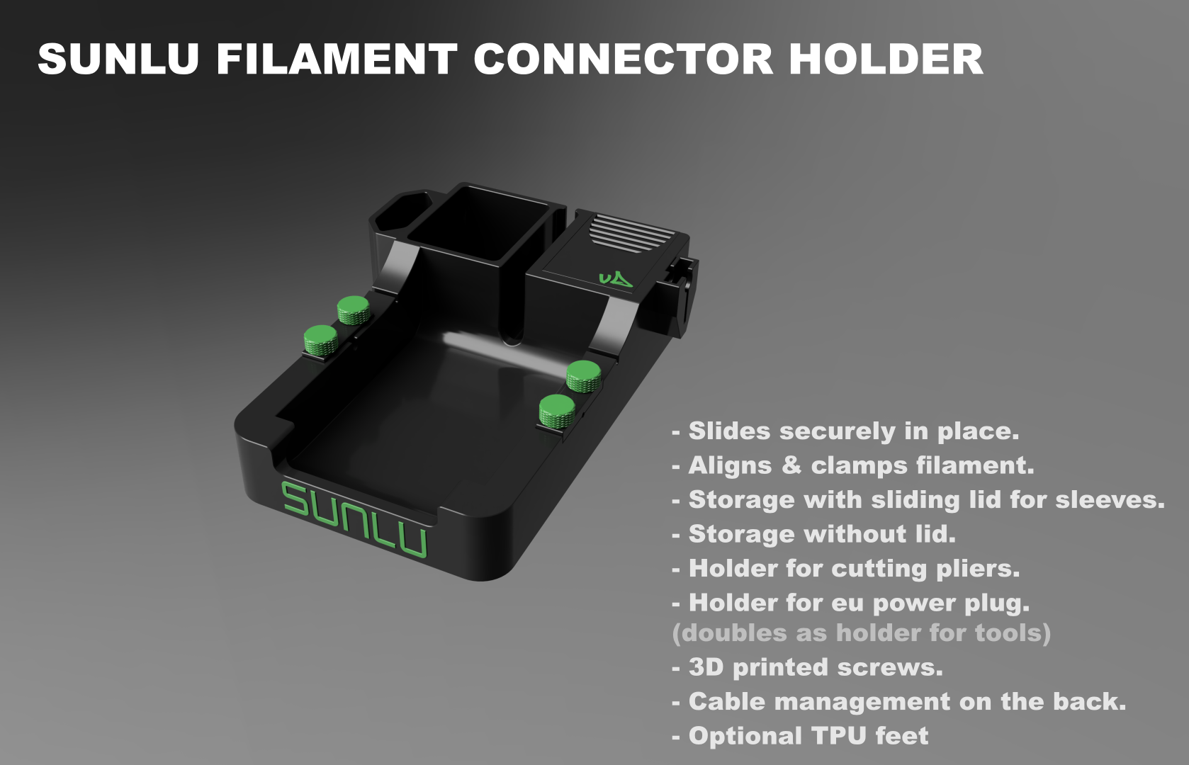 Sunlu Filament Connector (FC01) Holder + Storage