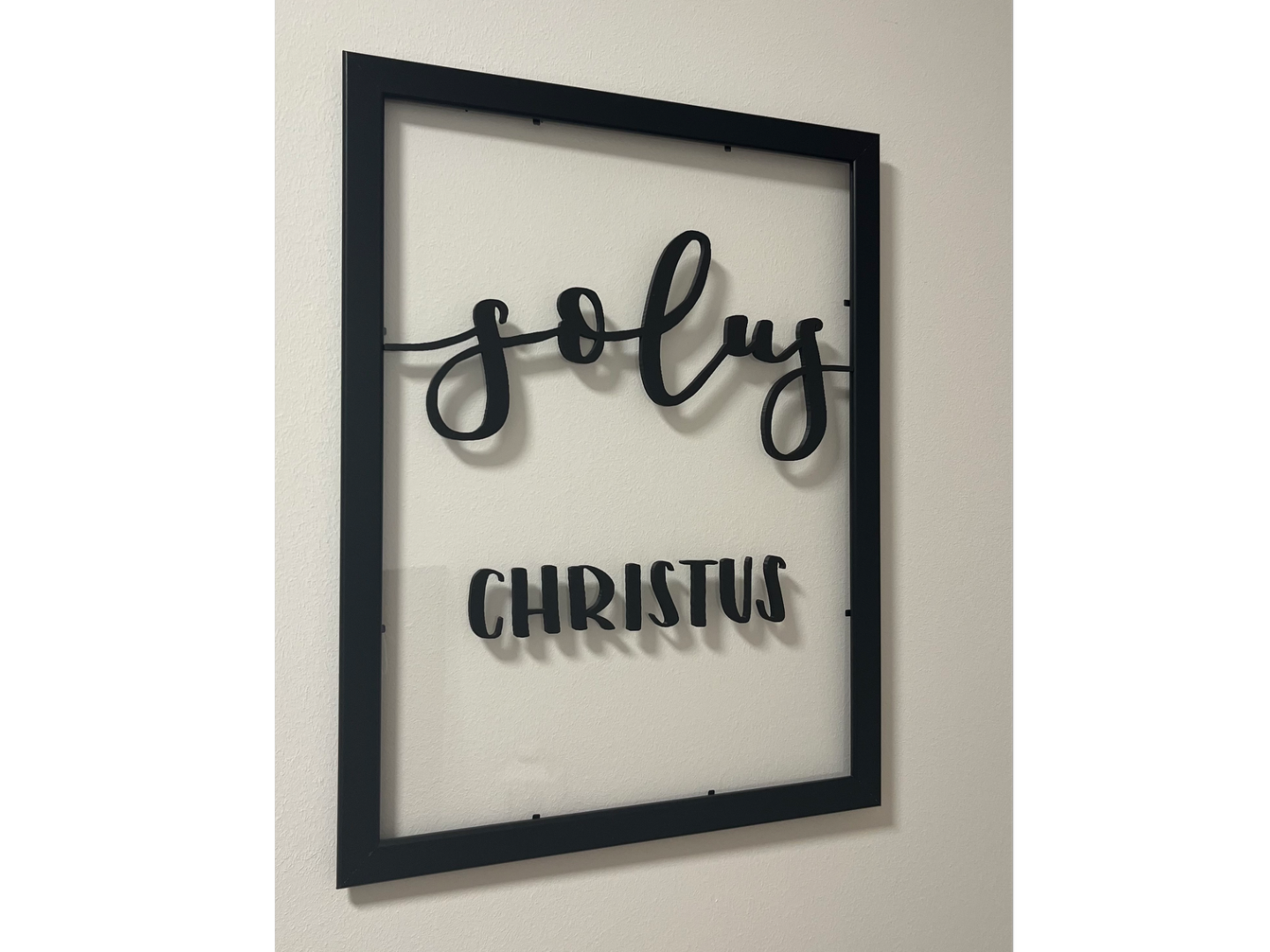 Solus Christus  – Hand Lettering in Picture Frame