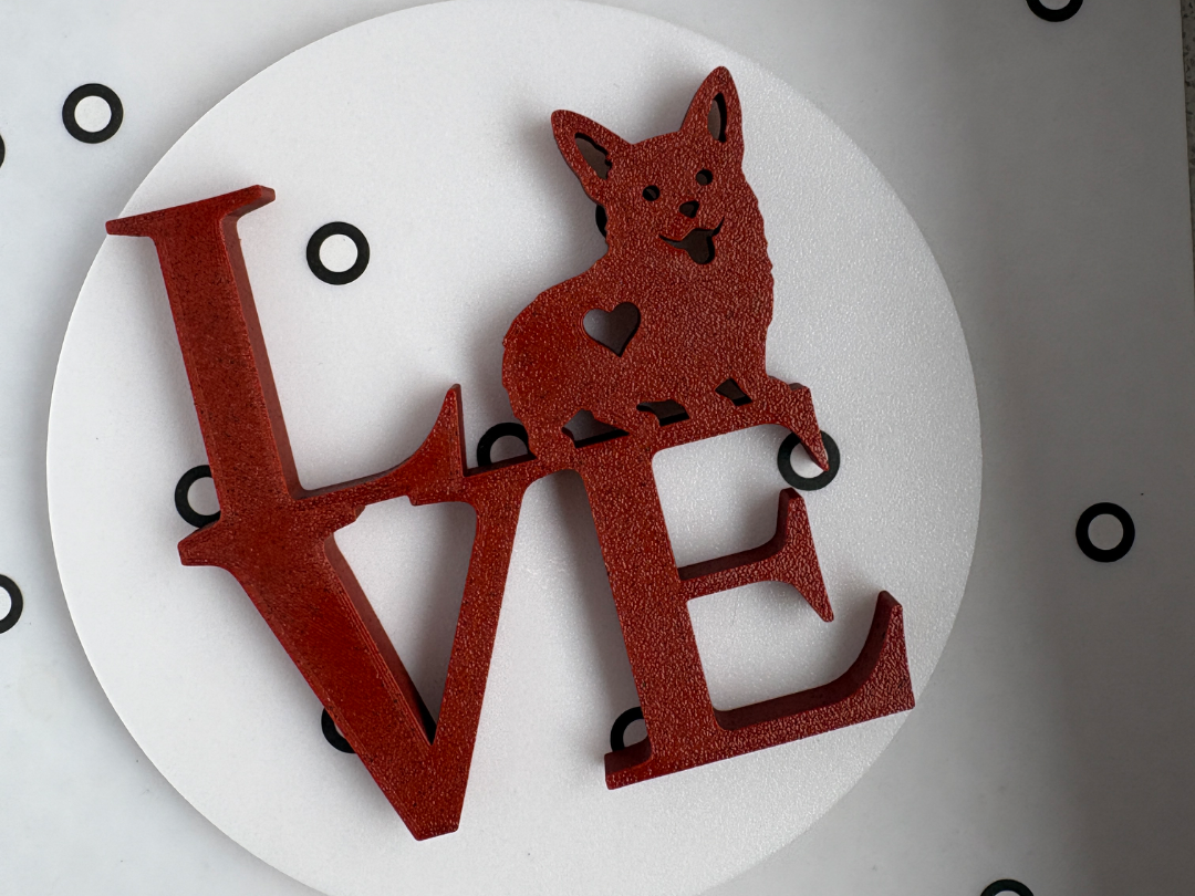 LOVE with Corgi Decoration