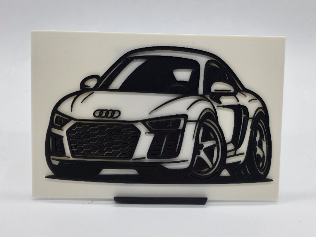 2D Wall Art Audi R8 TinyCar