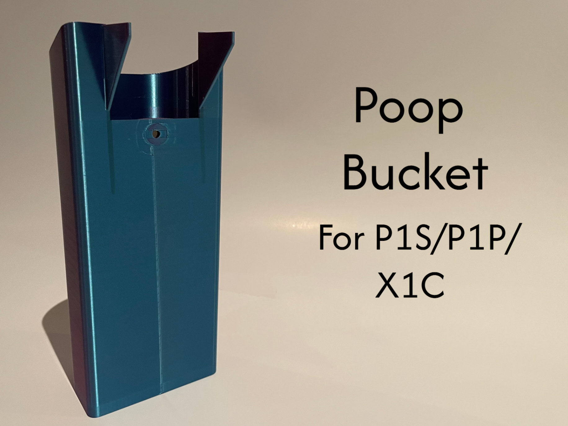Poop Bucket V2 For P1S/P1P/X1C (No Screws Needed!)