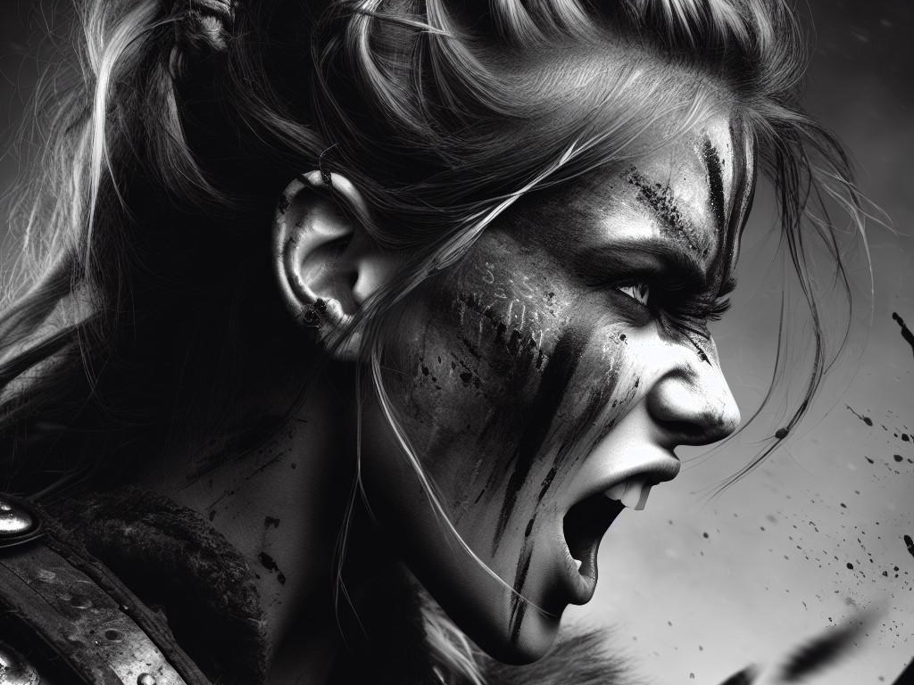Viking Warrior Woman Hueforge 200 x 200