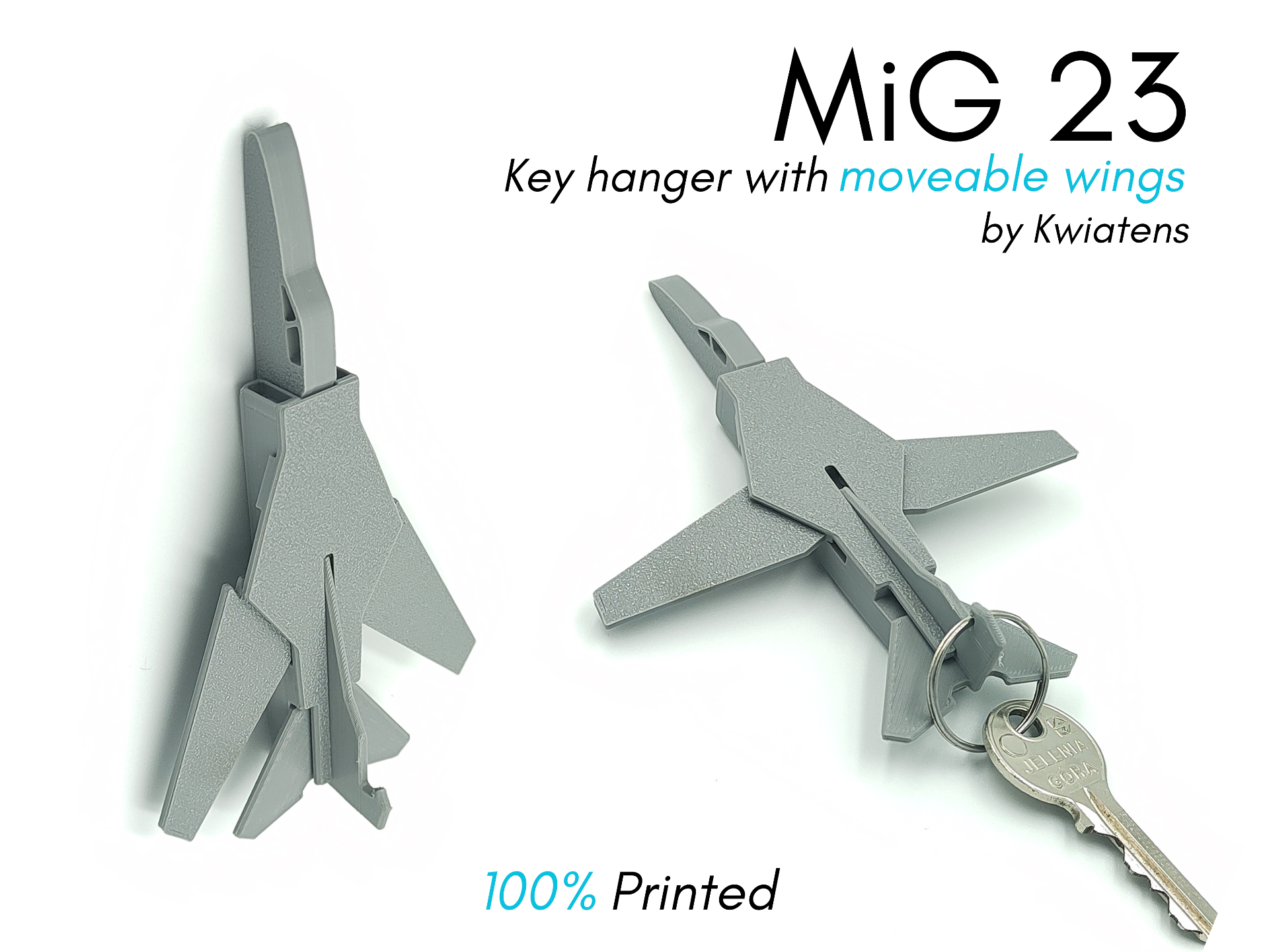 MiG 23 Key Hanger With Moveable Wings!