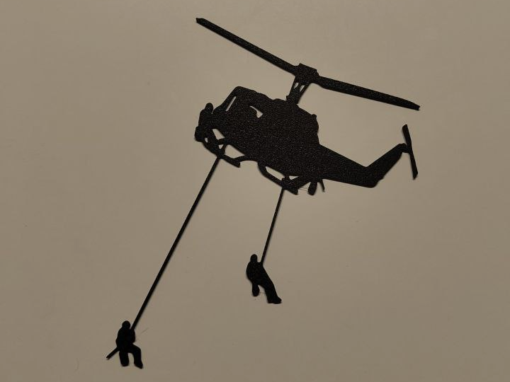 uh-1h fast rope wall art