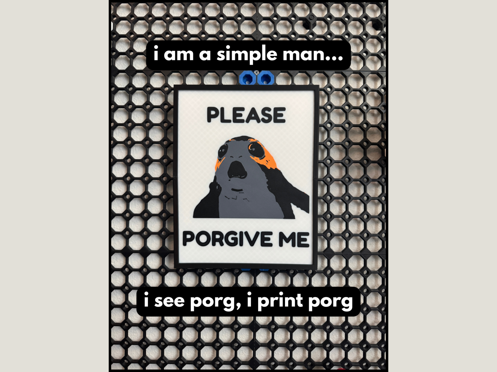 PLEASE PORGIVE ME - Funny Porg-Themed Sign
