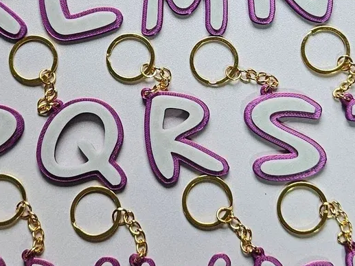 letter R keychain