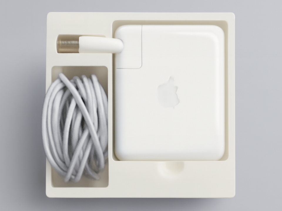 Caixa Porta Carregador e cabo Apple MacBook