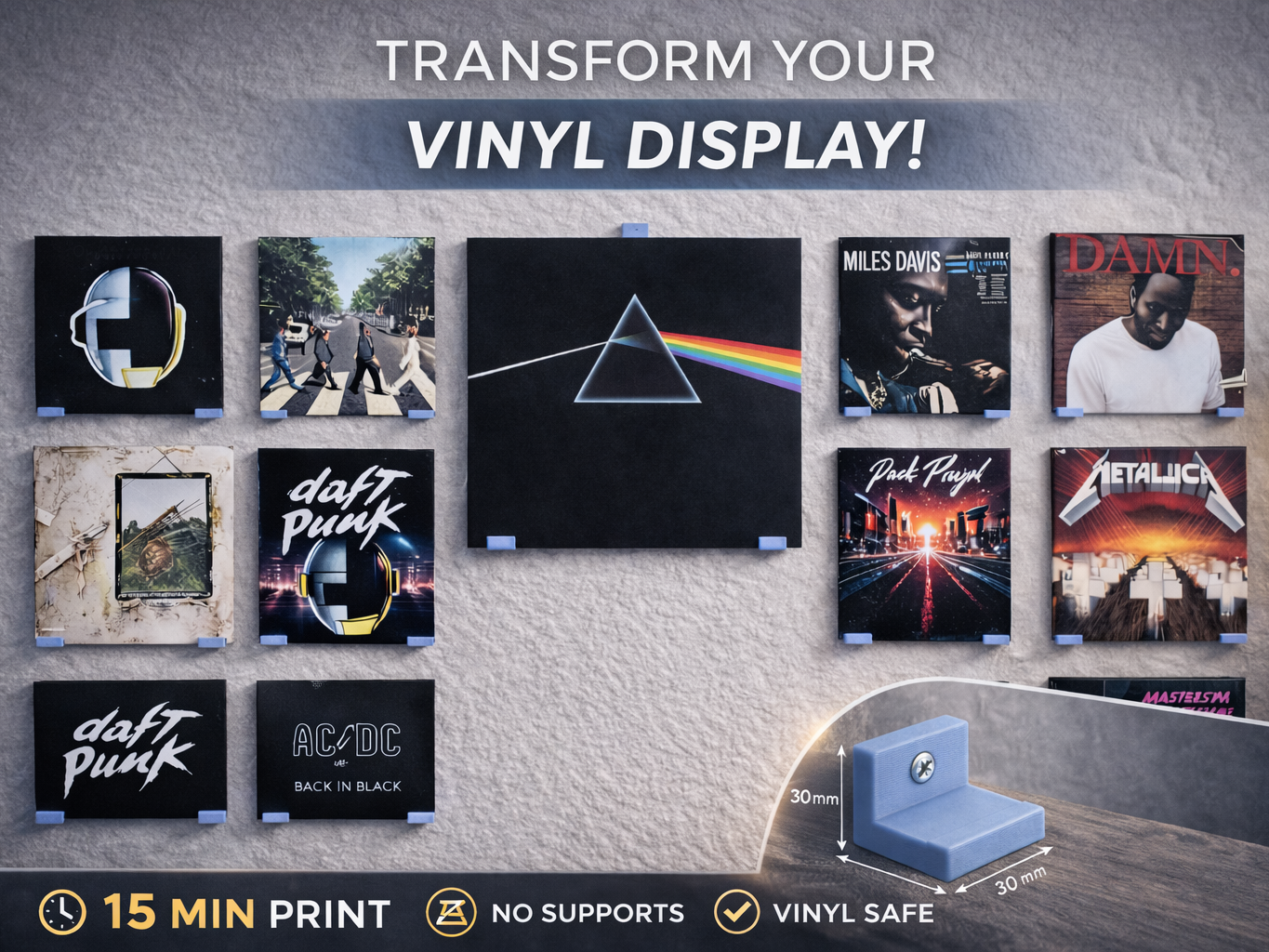 Vinyl wall mount