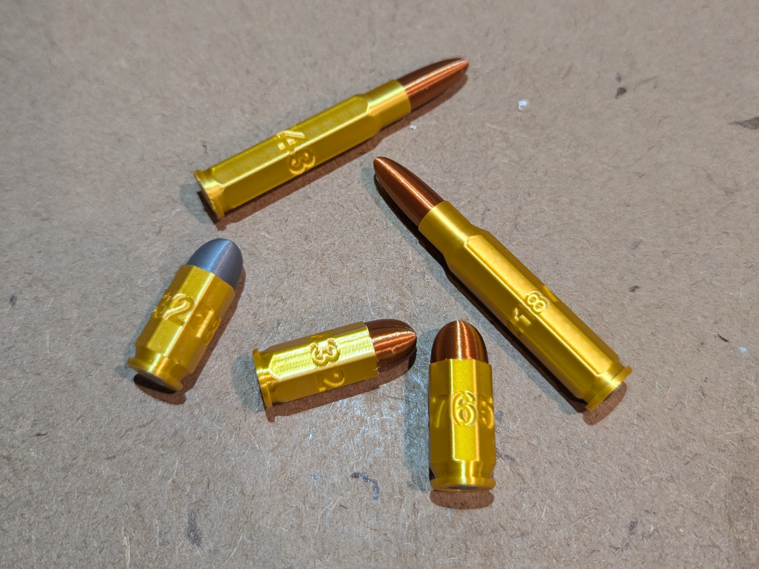 Bullet Dice Set - Rifle and Pistol Dice (D6 & D8)