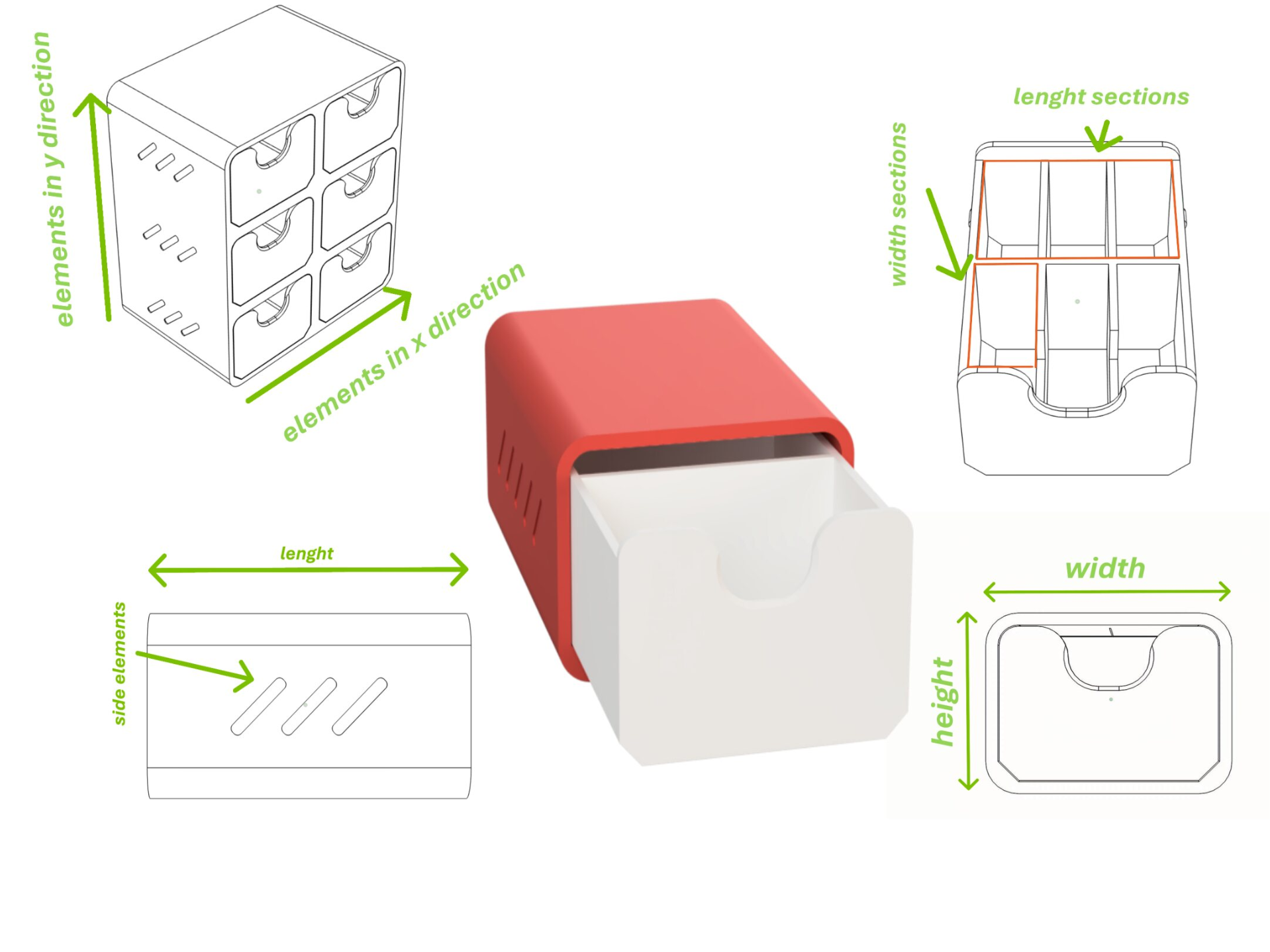 Customizable Sliding Box/Shelf