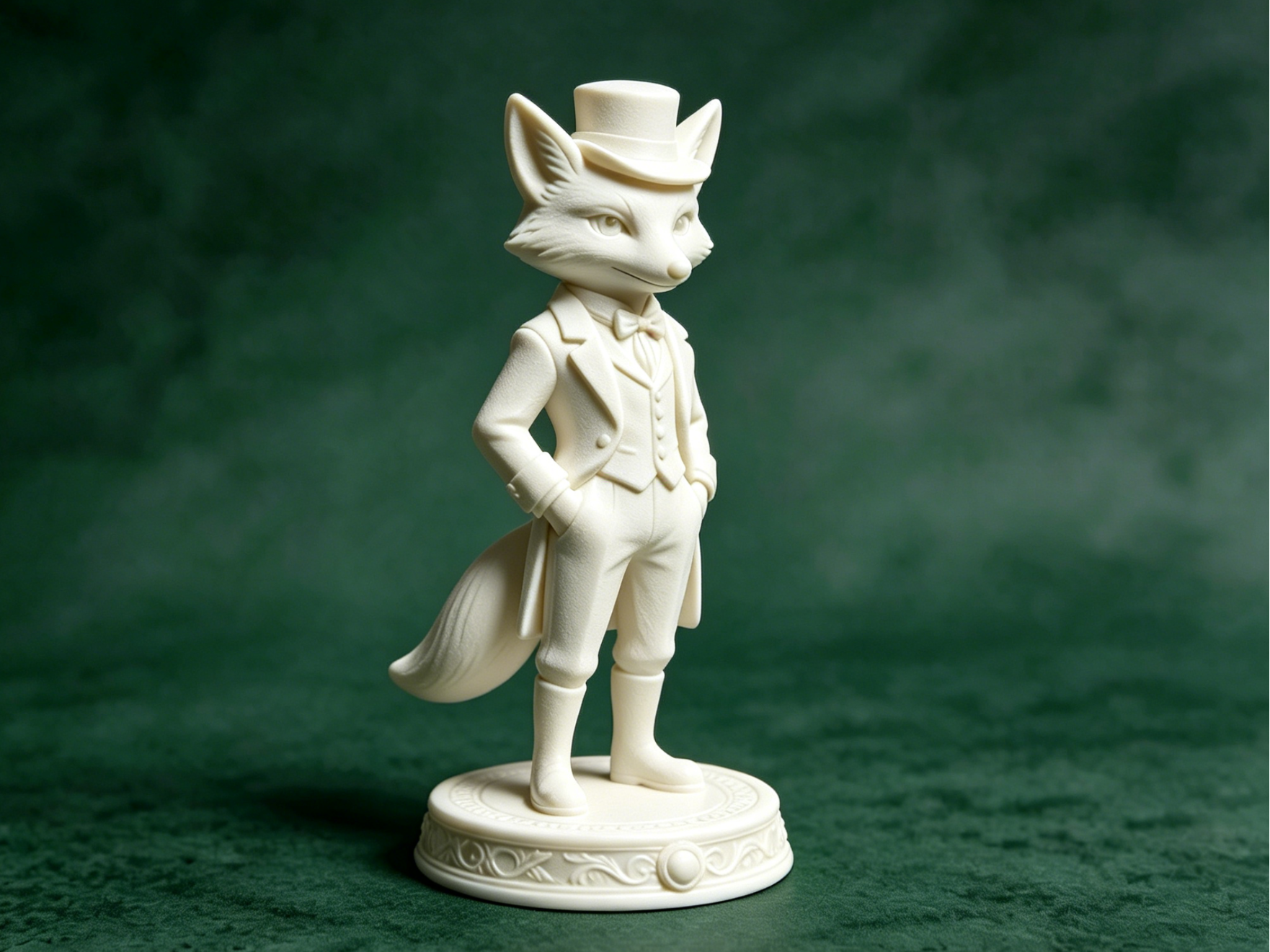 Sir Reynard: The Dapper Fox（Matte Ivory White）