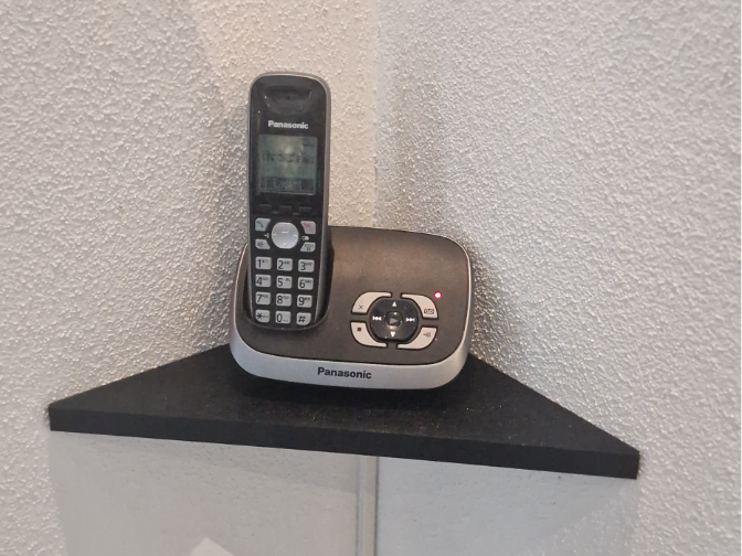 Eck Telefonhalterung , Eckbrett, Eckregal