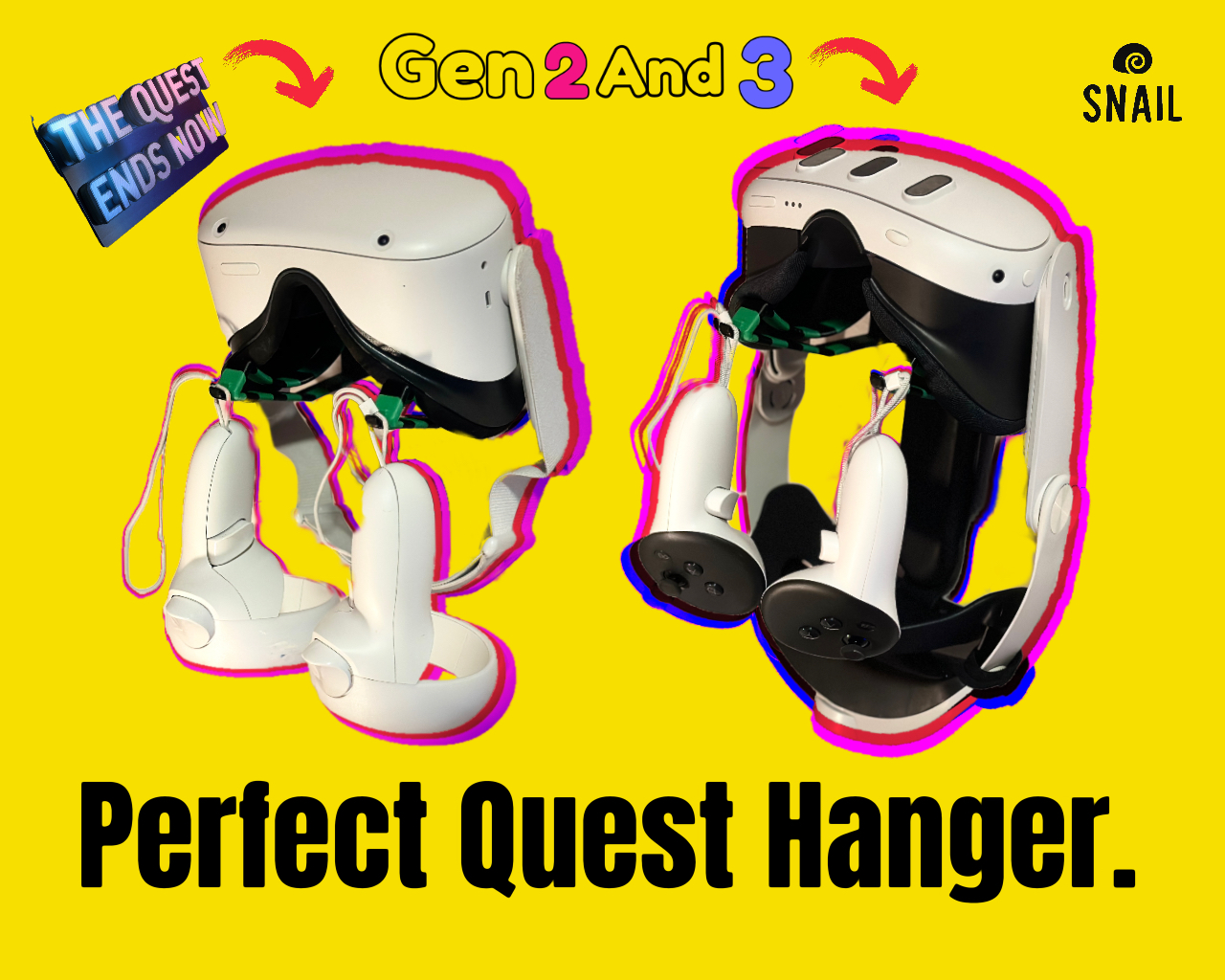 Perfect Quest Mount. Quest 2 and Quest 3 Hanger.