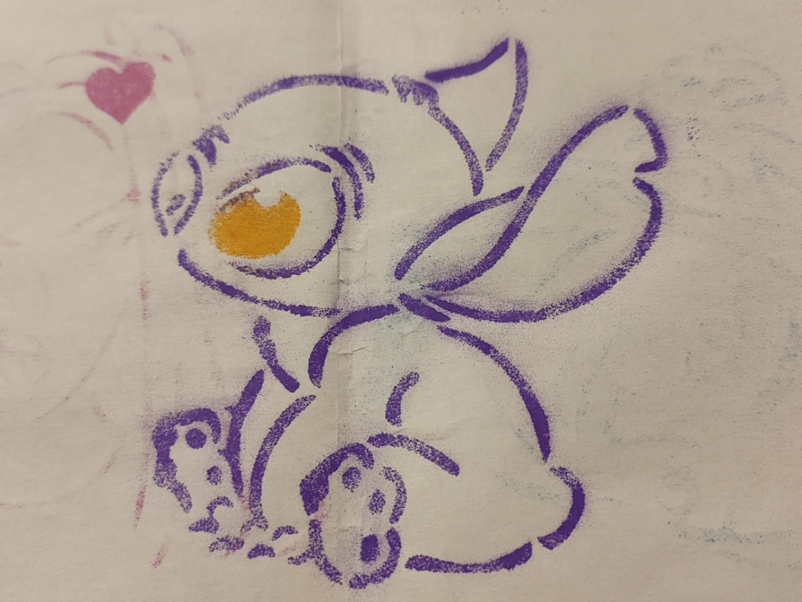 Pochoir Stitch Coeur