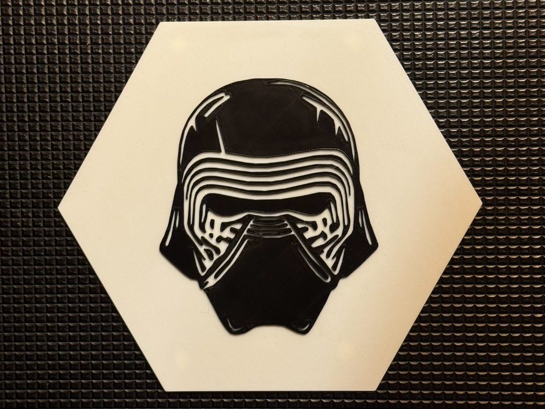 Kylo Ren Helmet Hexagon Wall Art