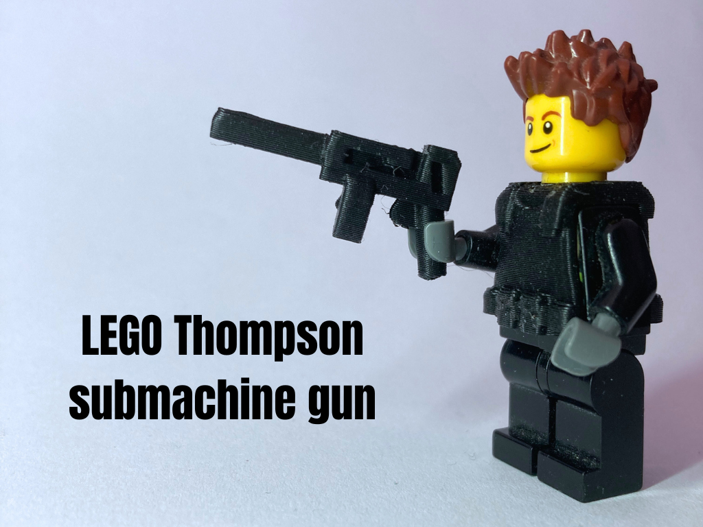 LEGOs Thompson submachine gun for minifigures