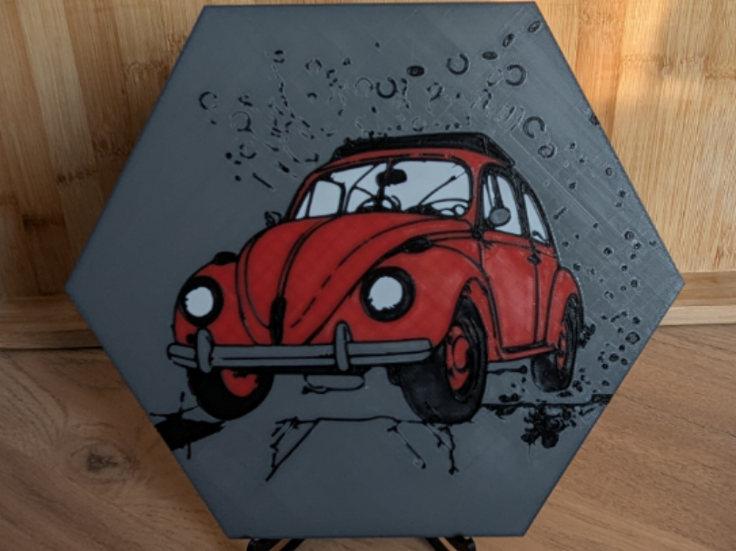 Tableau hexagonal Coccinelle