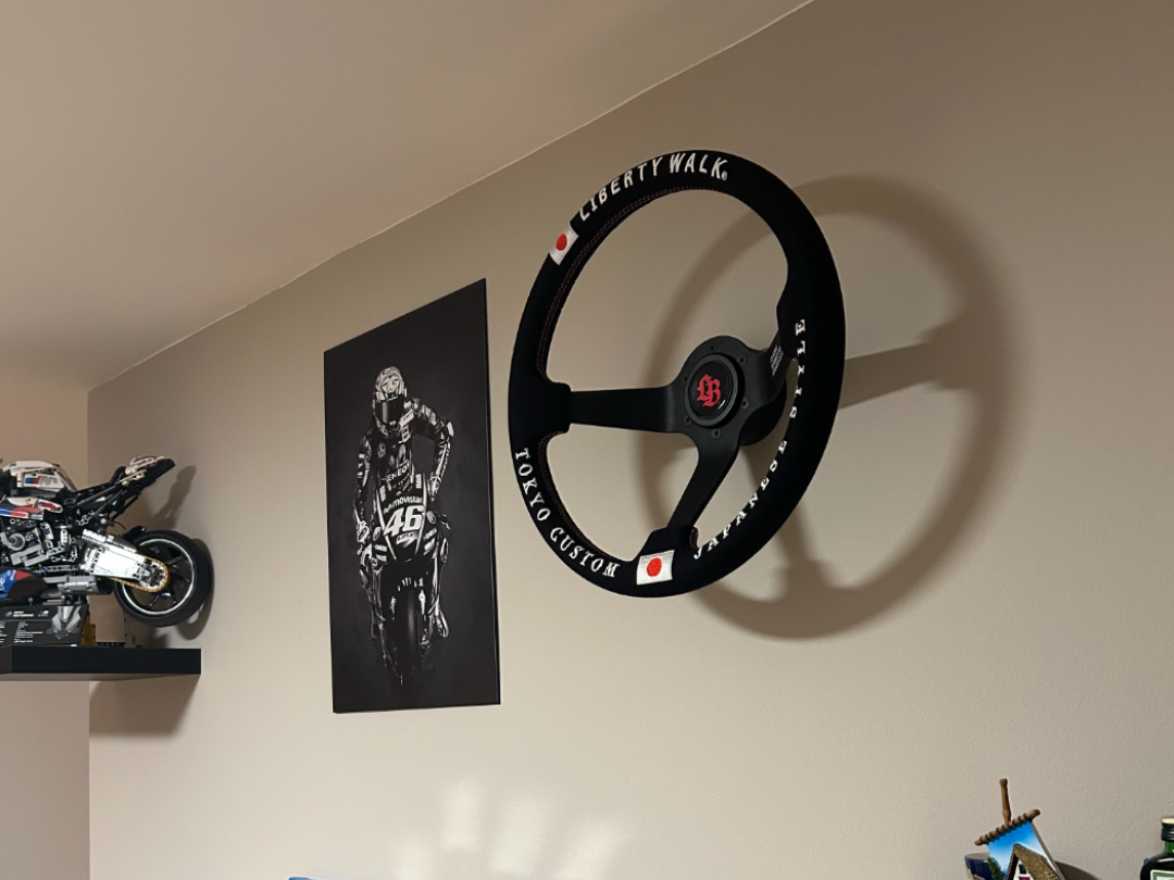 Steering wheel wall mount