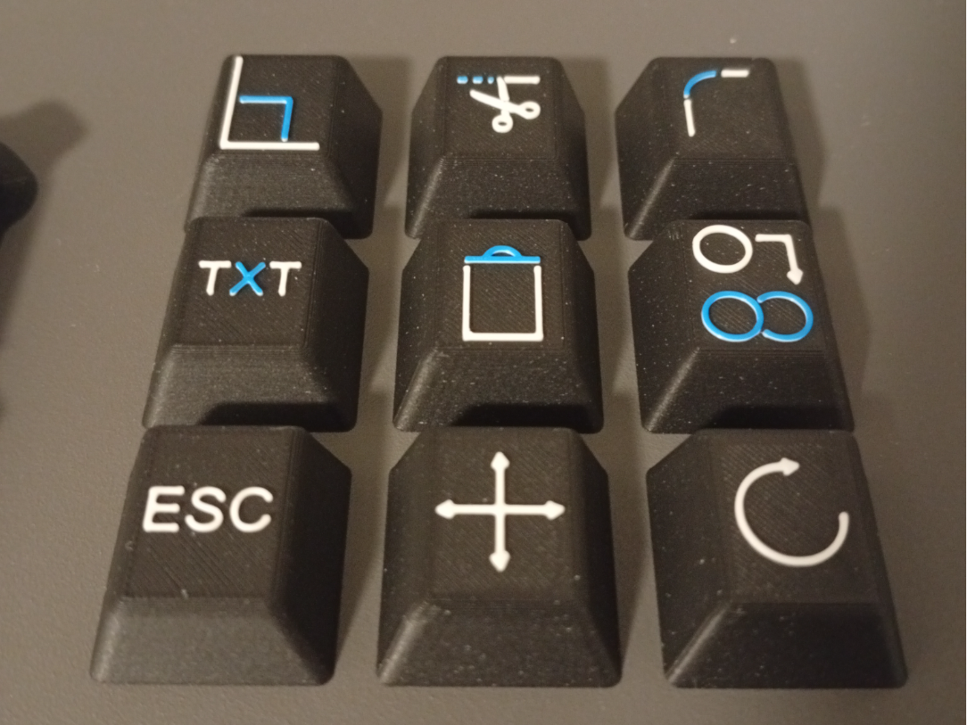 AutoCAD shortcut keycaps for Vaydeer keyboard