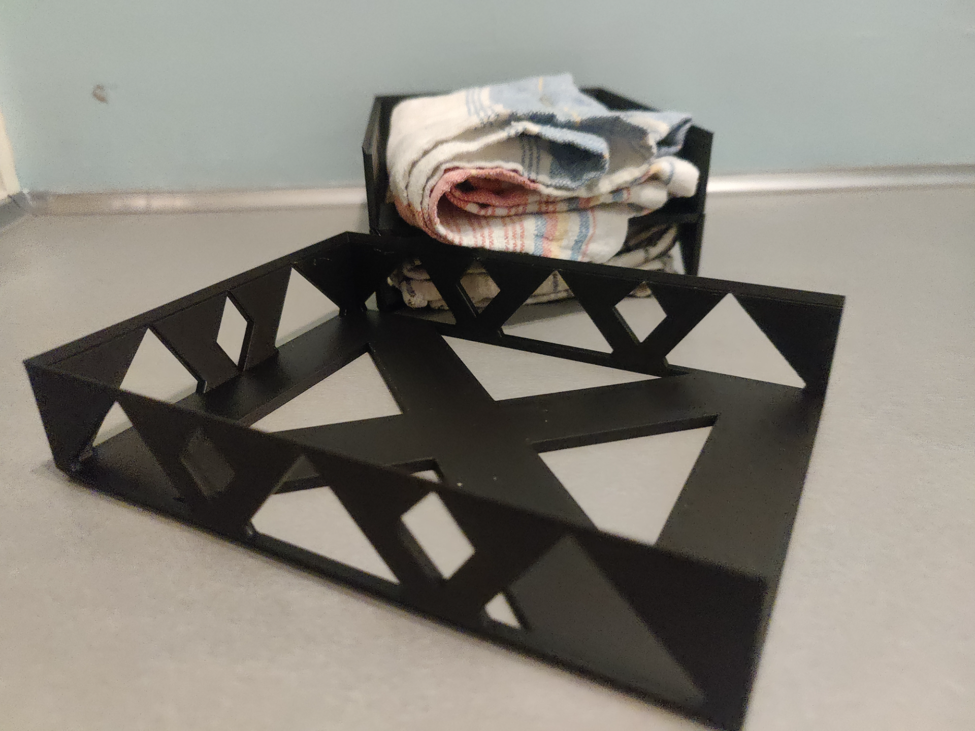 Stackable kitchen rag holder