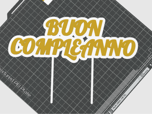 Buon Compleanno Topper Torta