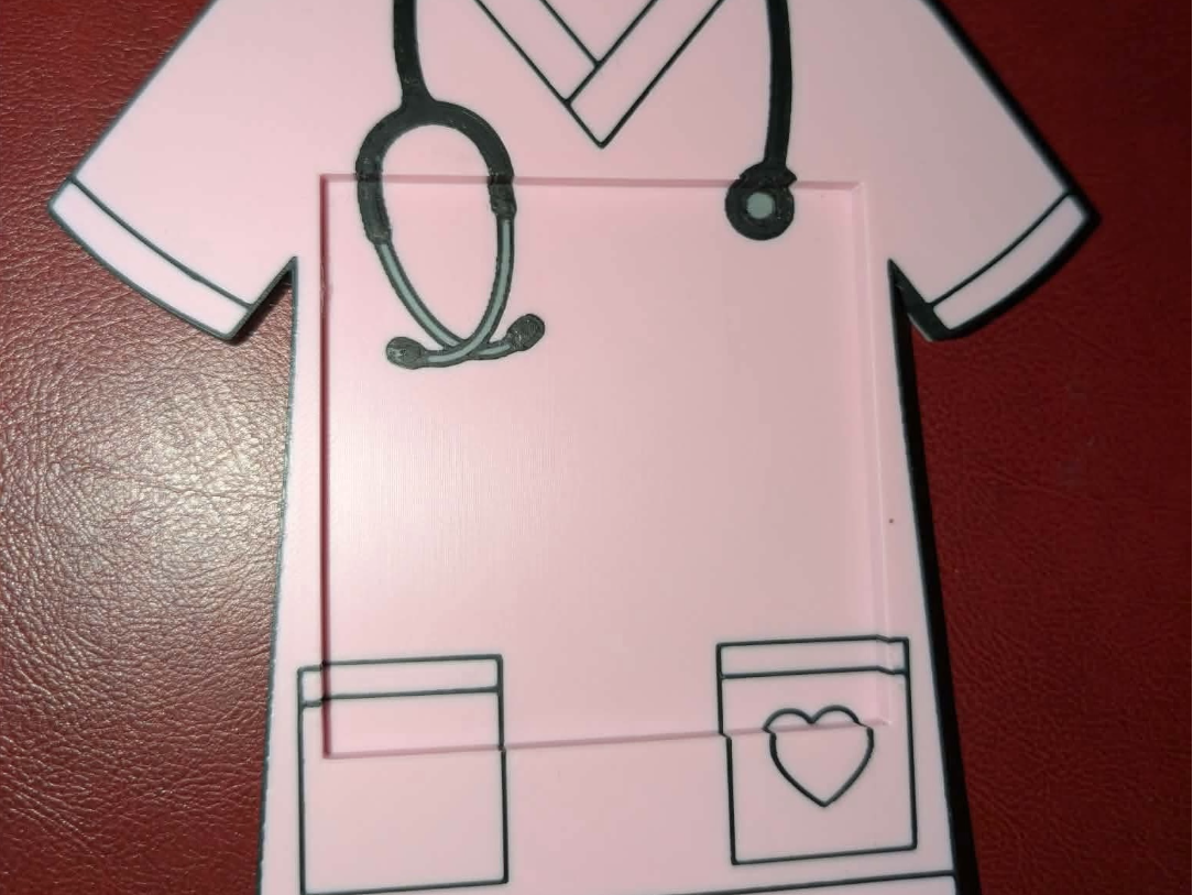 Scrubs Top Sticky Note Holder