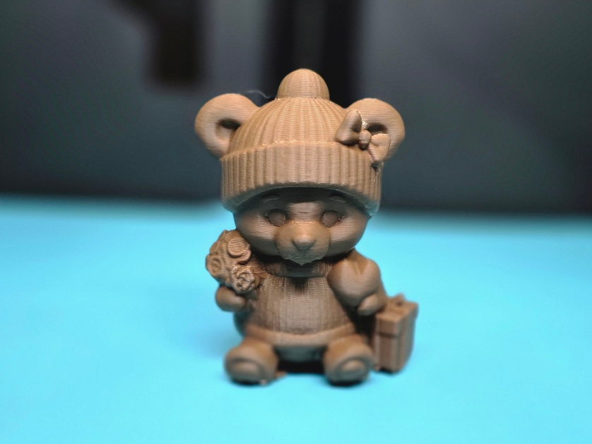 cute teddy bear in winter