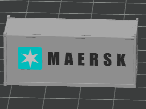 h0 scale container maersk 1:87