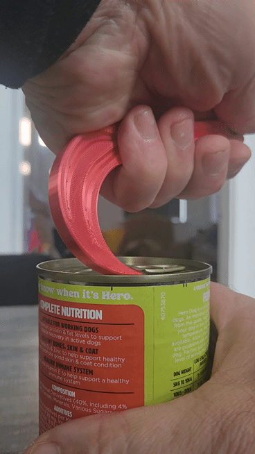 Easy ring pull can opener