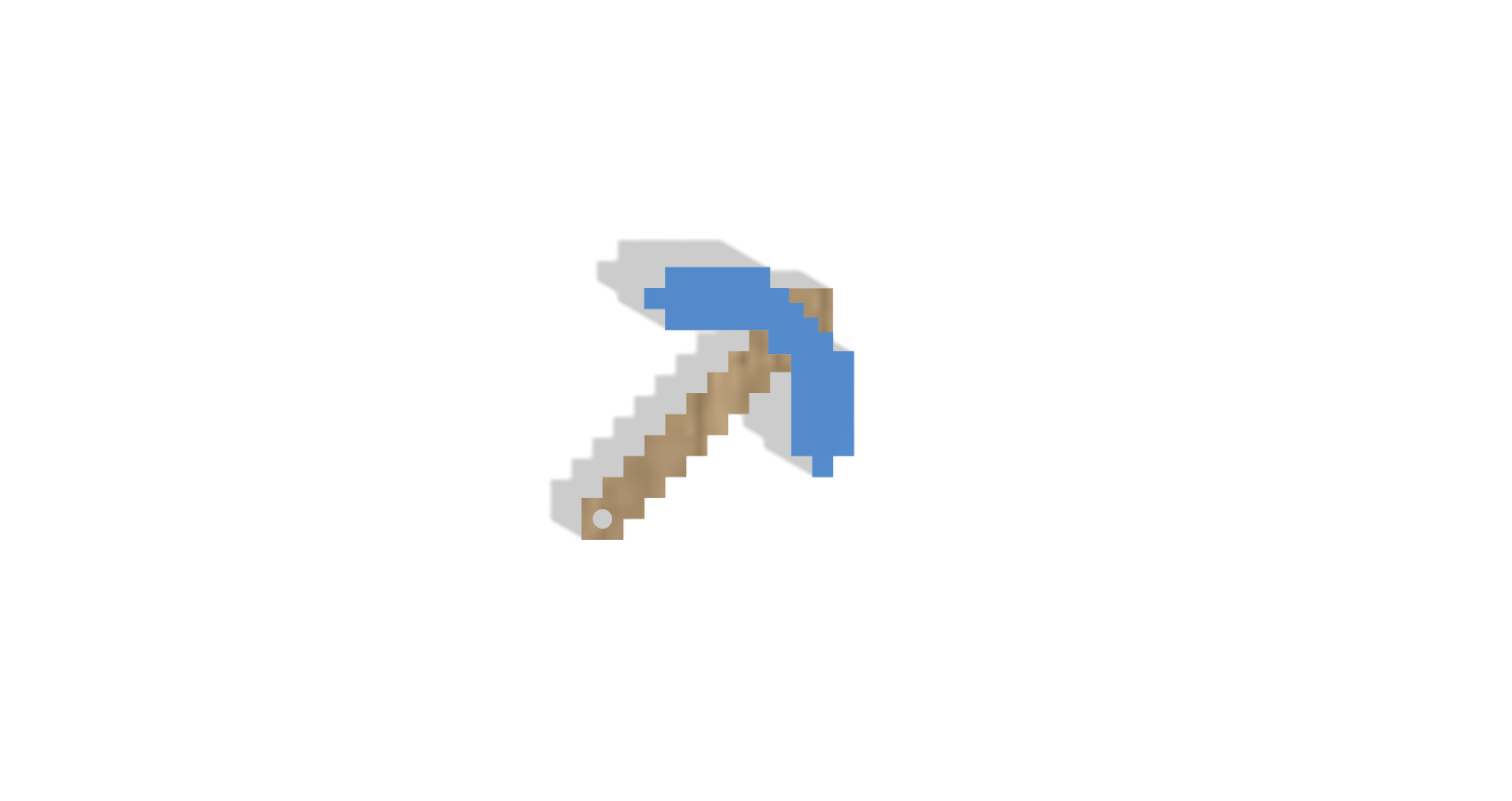 MINECRAFT Pickaxe Keychain
