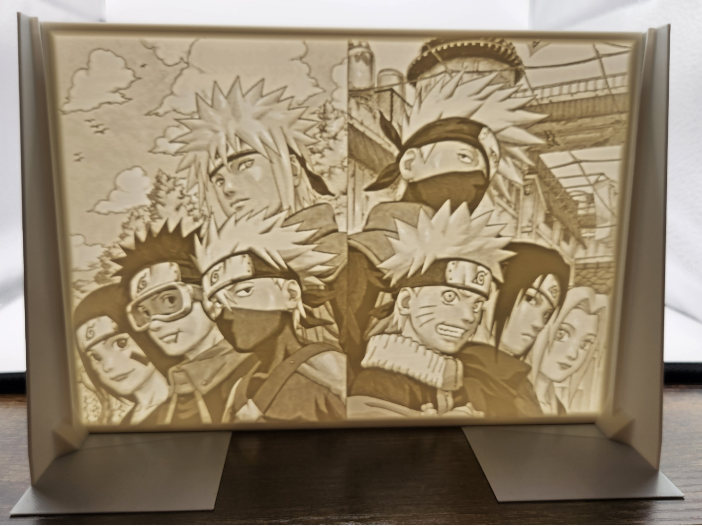 Naruto Team 7 Past the Present Kakashi Lithopane