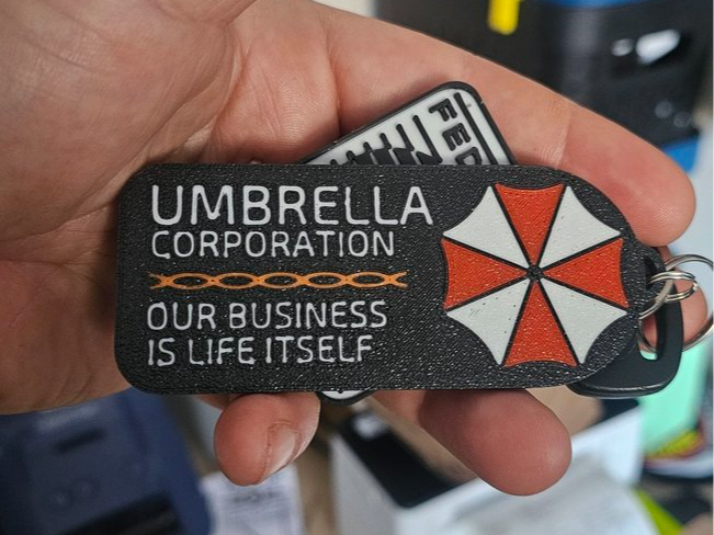 Umbrella Corp keychain