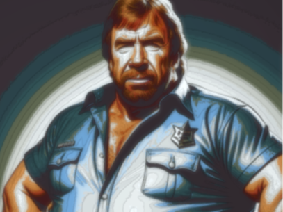 "Chunk" Norris Lithophane (AI)