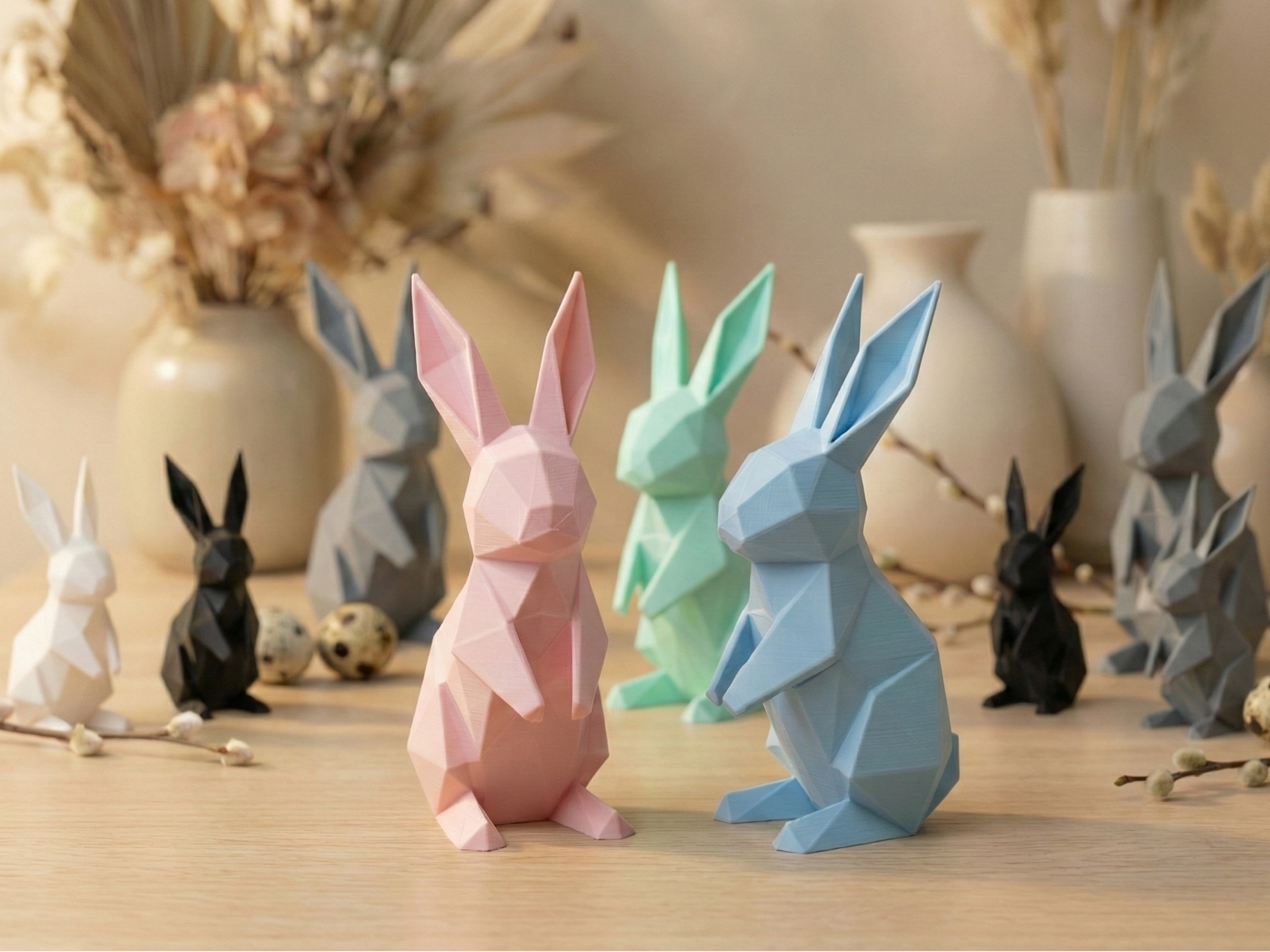 Origami Easter Bunny Army - Decor/Gift