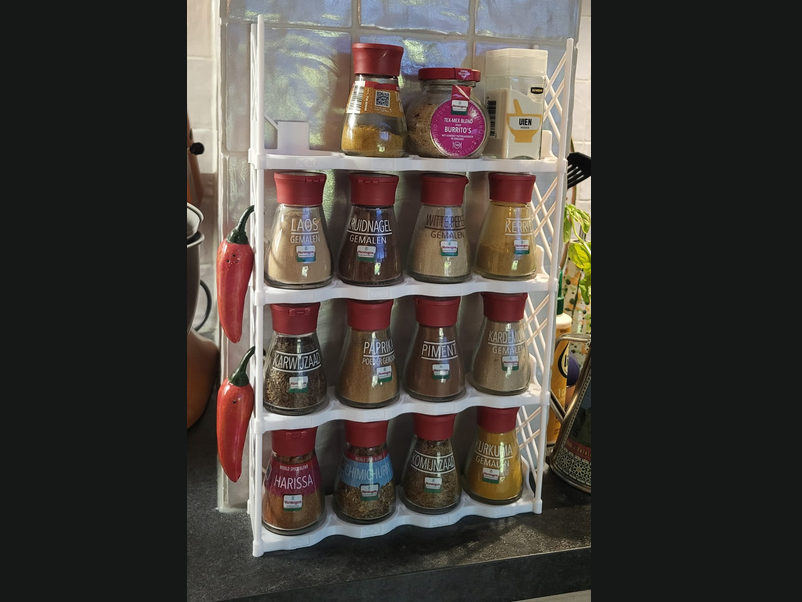 Modular Spice Rack Verstegen: 4 row-remix
