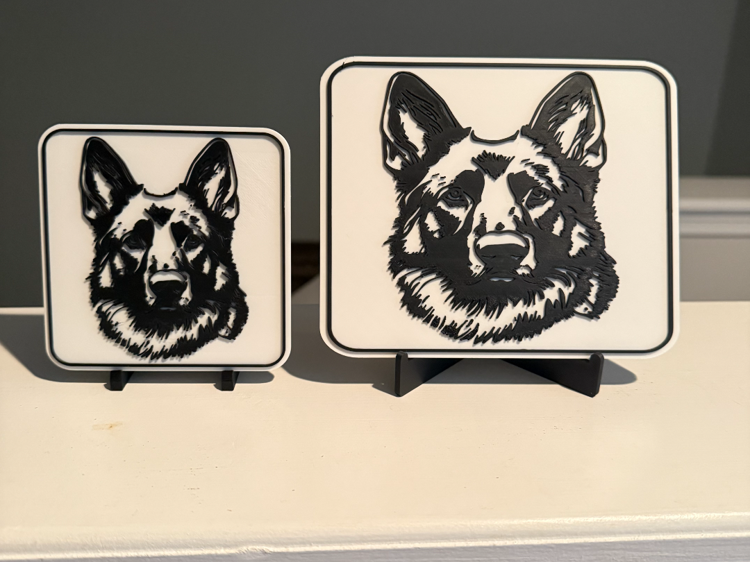 GERMAN SHEPARD COASTER AND SIGN