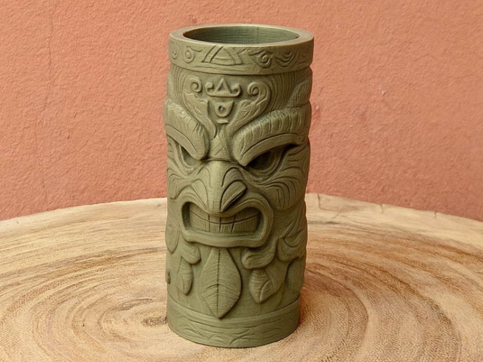 Tiki Wächter Vase Becher – Geist der Inseln Totem