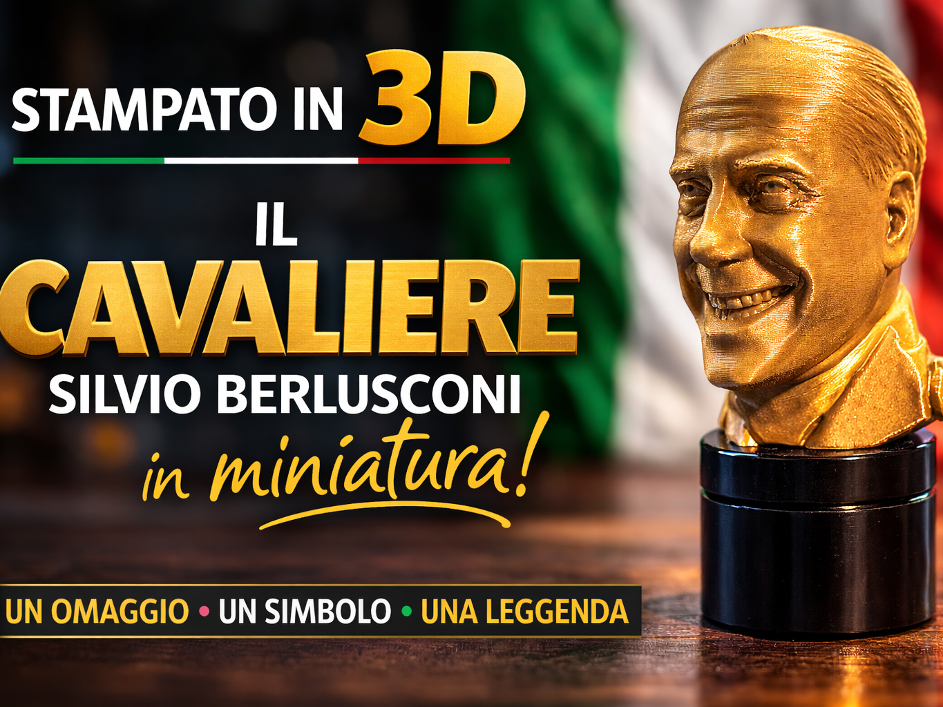 Berlusconi statue bust