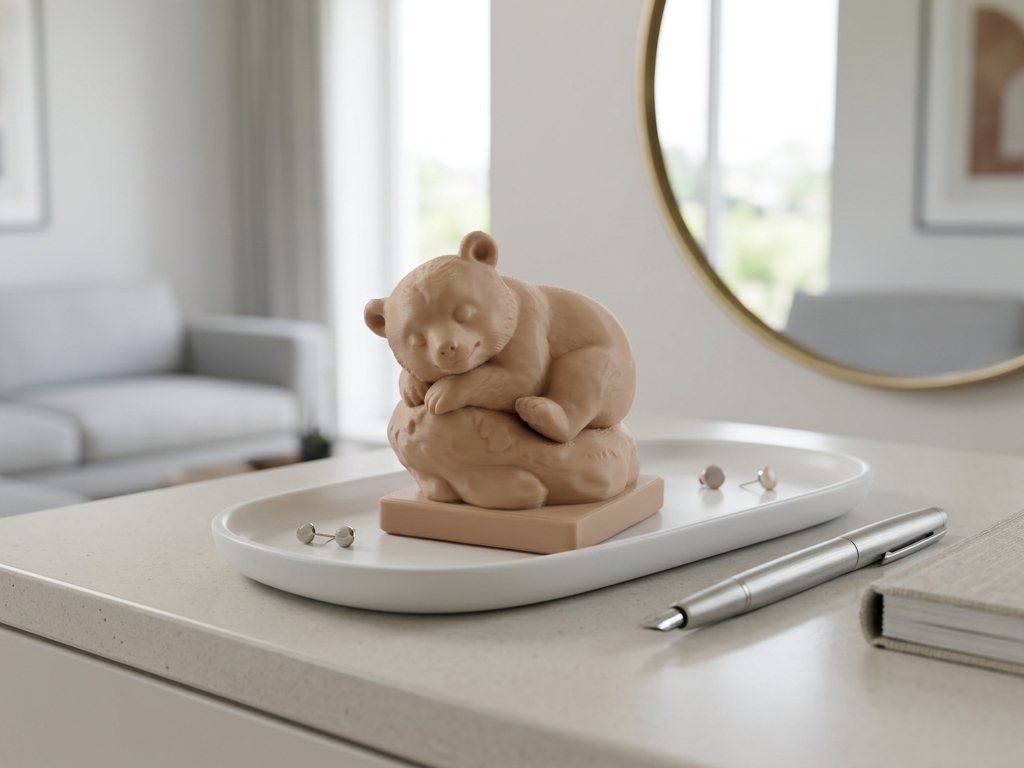 Cute bear on a rock