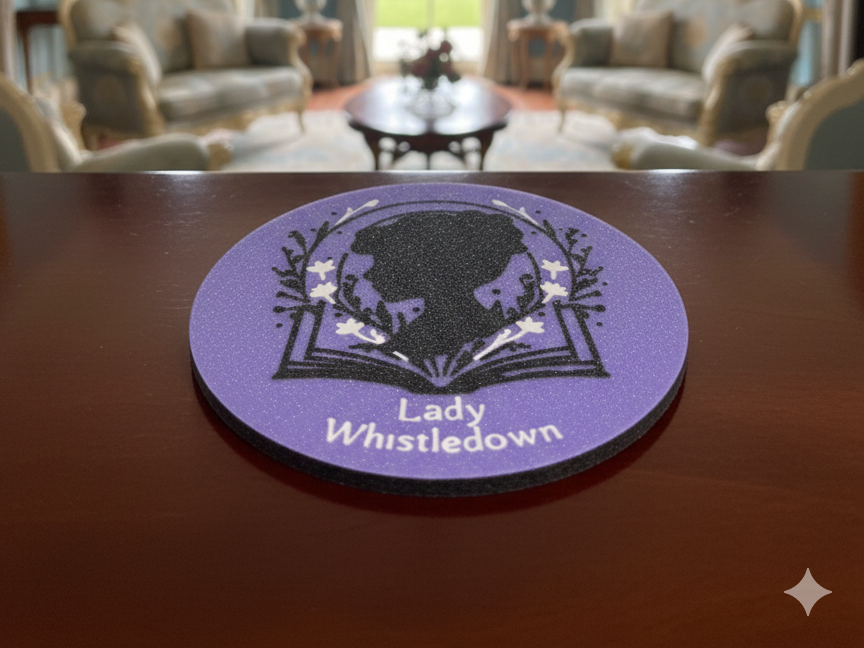 Lady Whistledown Coaster - Bridgerton Inspired