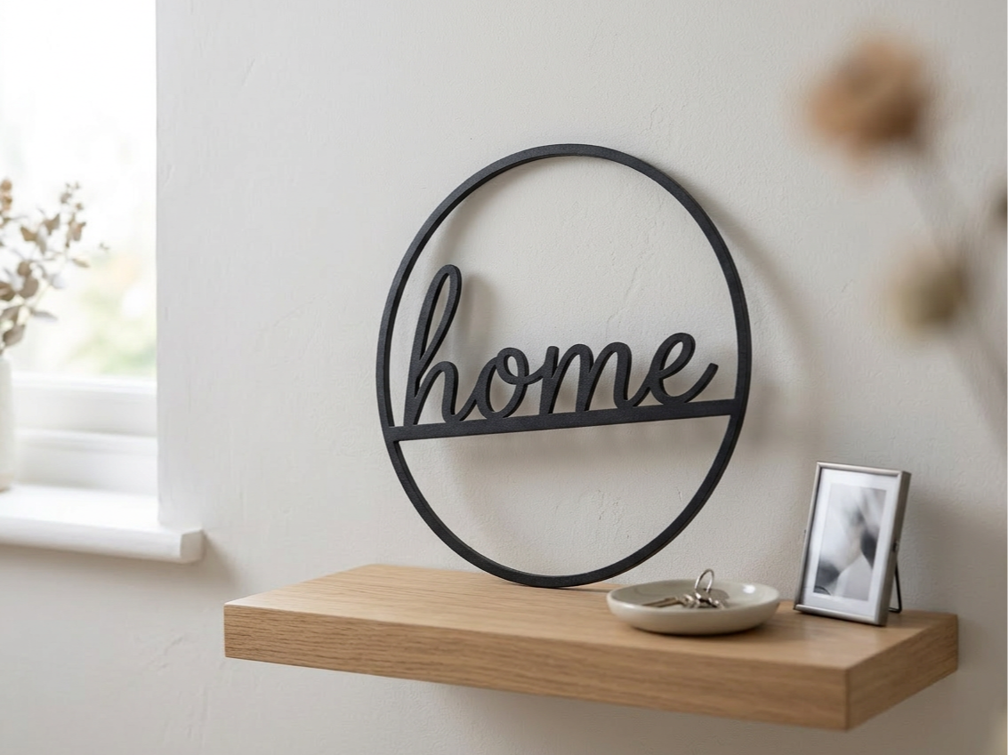 Home-Ring-Schlichter Schriftzug für Wand & Eingang