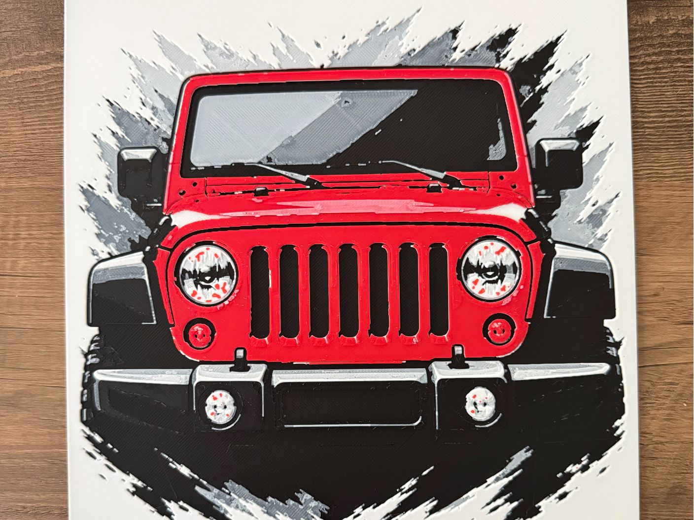Red Jeep HueForge