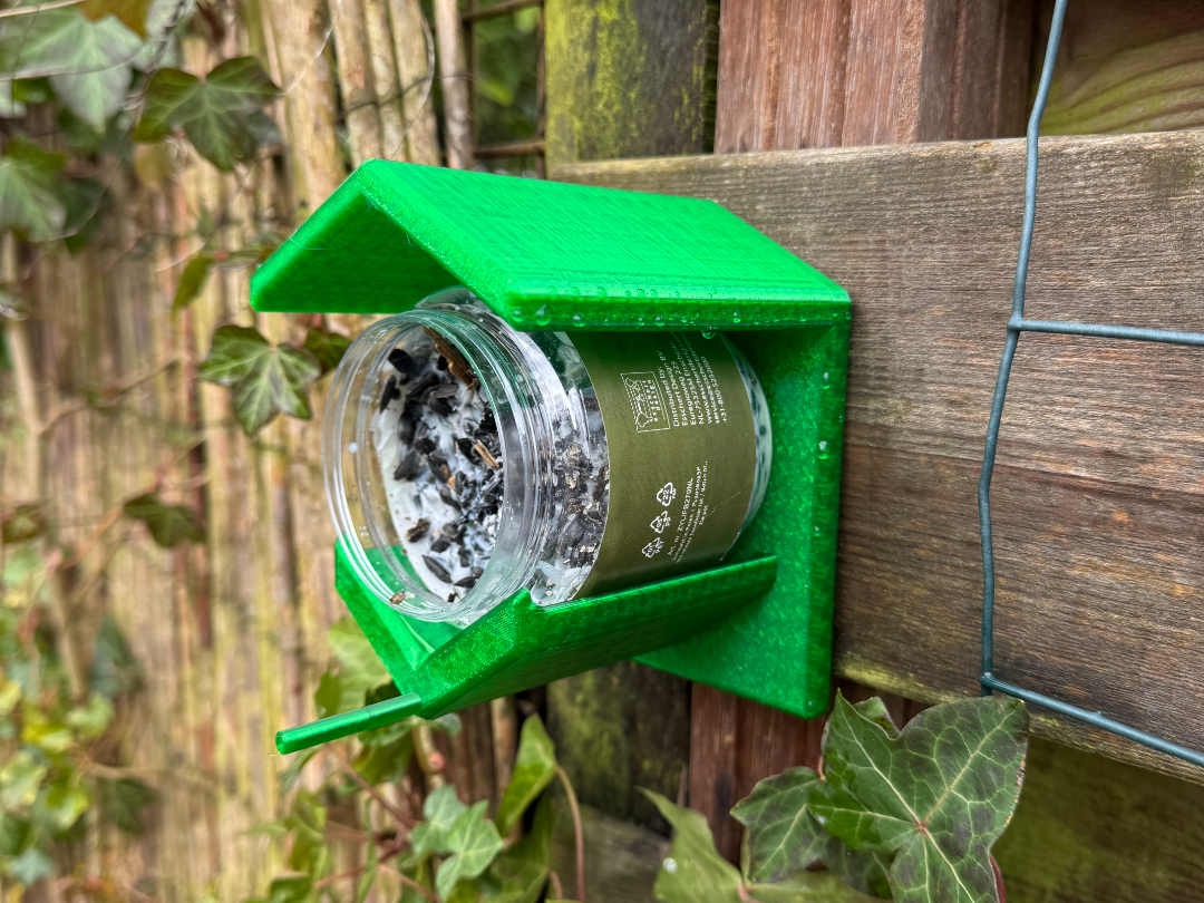 Bird Peanut Butter Jar Holder