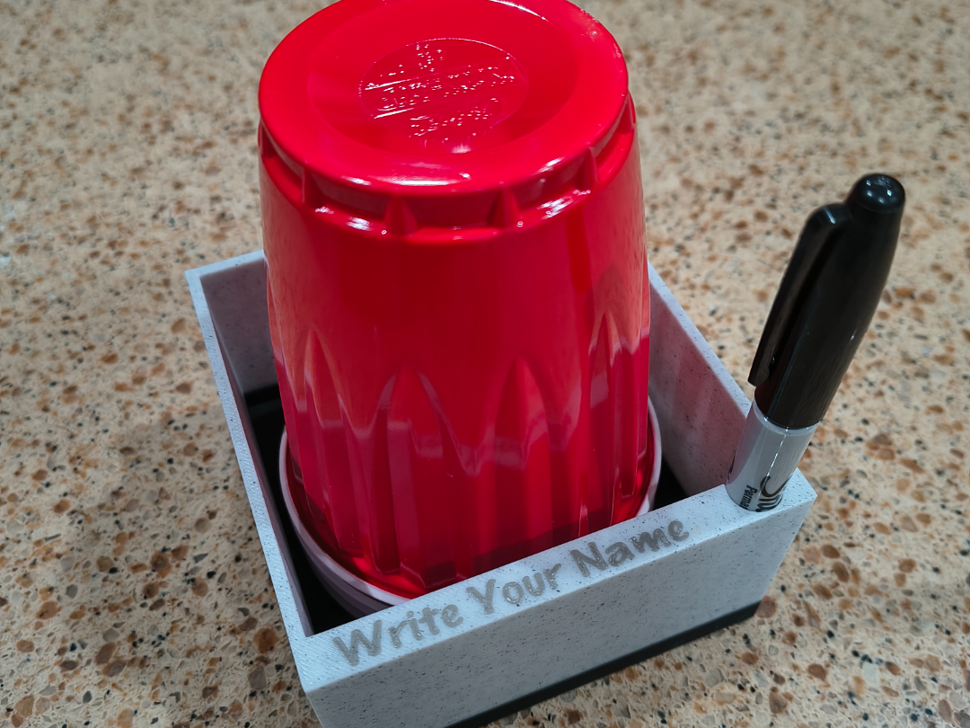 Red Solo Cup Holder with Sharpie Holder