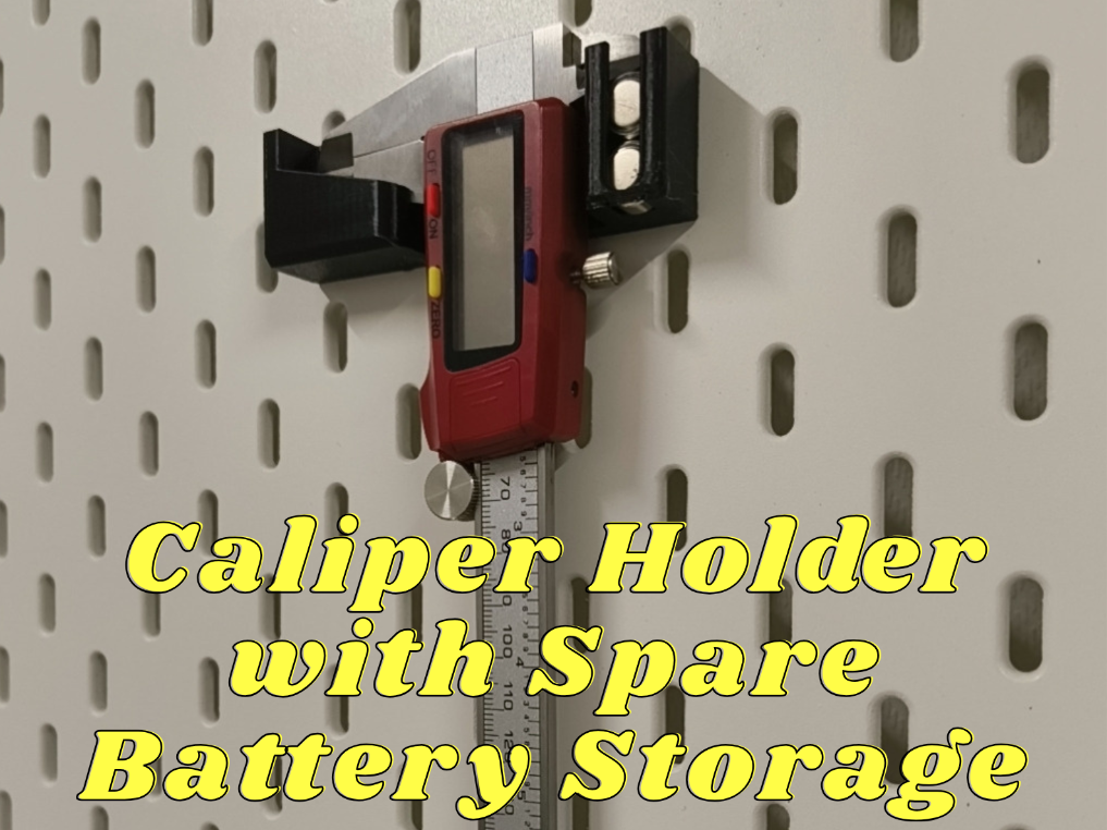 Caliper Holder with Battery Storage for IKEA Skådi