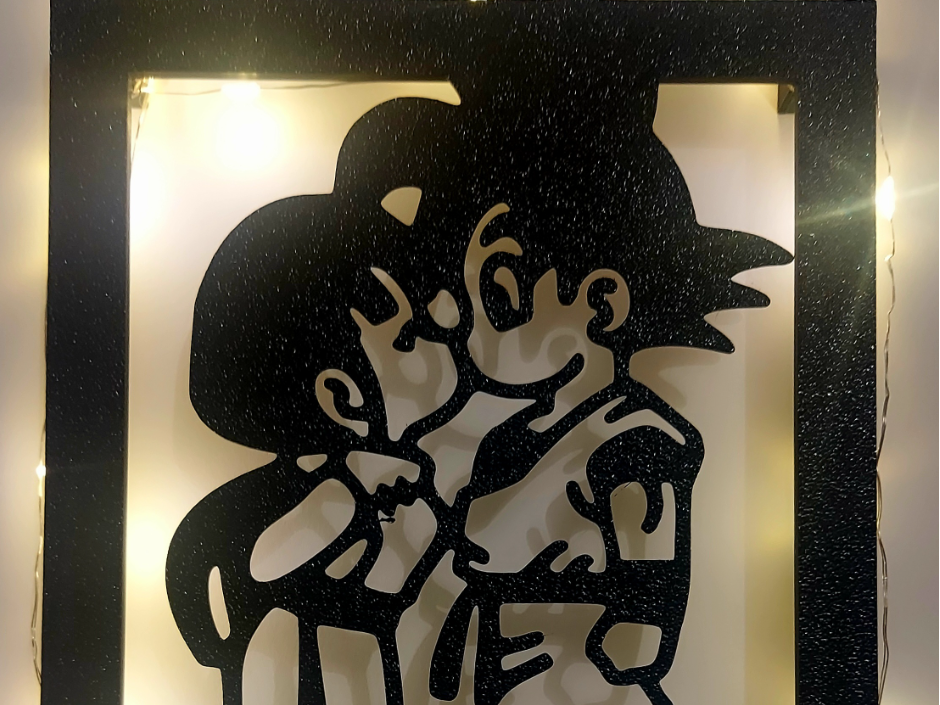 Goku & Chi Chi iluminated frame - dragon ball