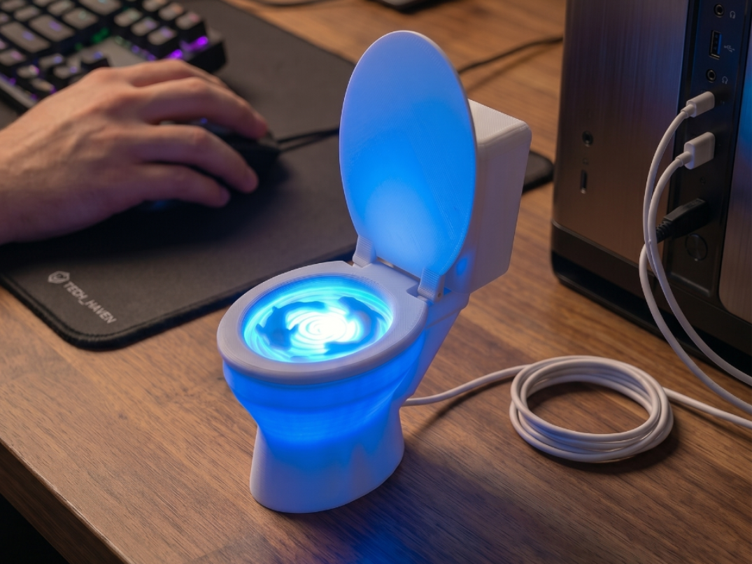 Holy Fish! - The Zen Toilet Desktop Lamp